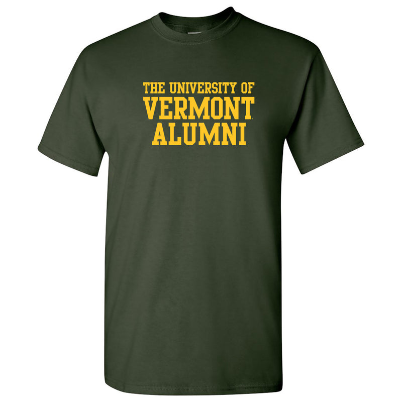 University of Vermont Catamounts Alumni Basic Block T Shirt - Forest