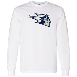 UW-Stout Primary Logo Long Sleeve - White