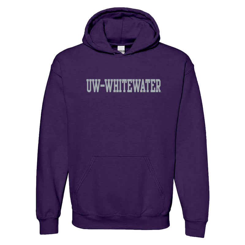 UW-Whitewater Basic Block Hoodie - Purple
