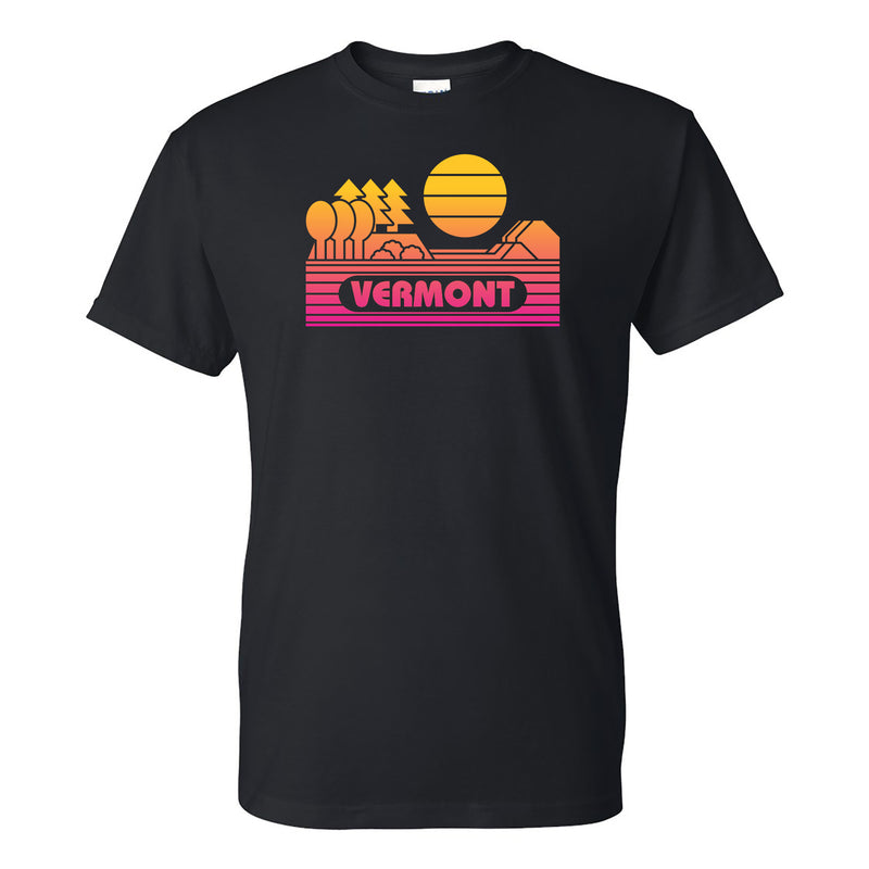Vermont Groovy Sunset T-Shirt - Black