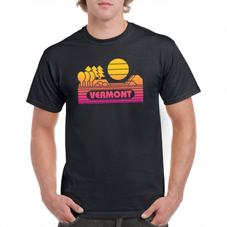 Vermont Groovy Sunset T-Shirt - Black