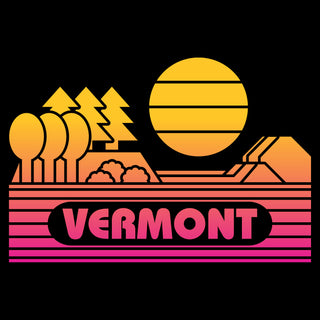Vermont Groovy Sunset T-Shirt - Black