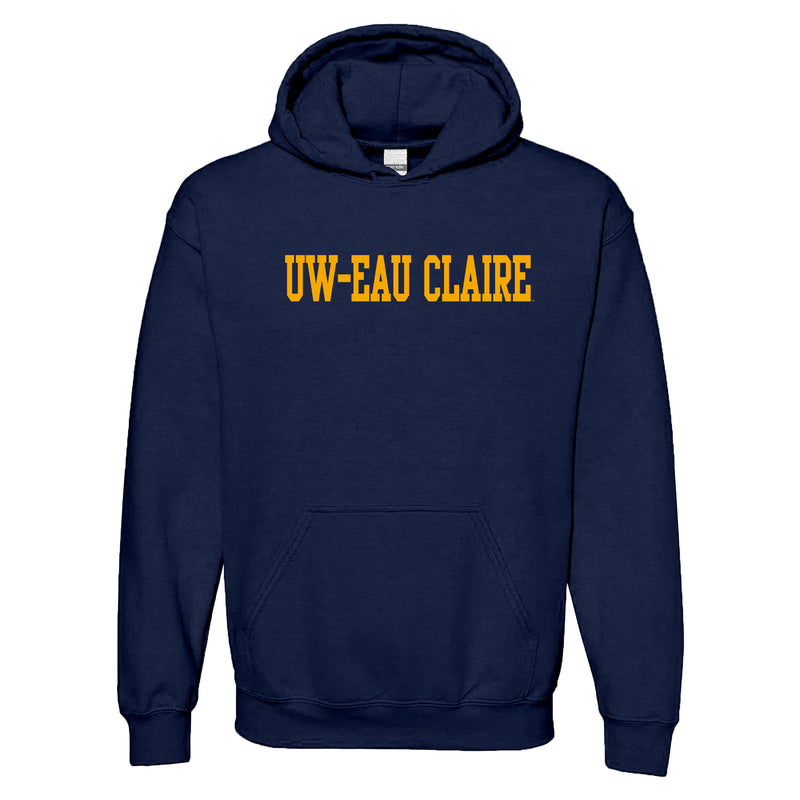 UW-Eau Claire Basic Block Hoodie - Navy