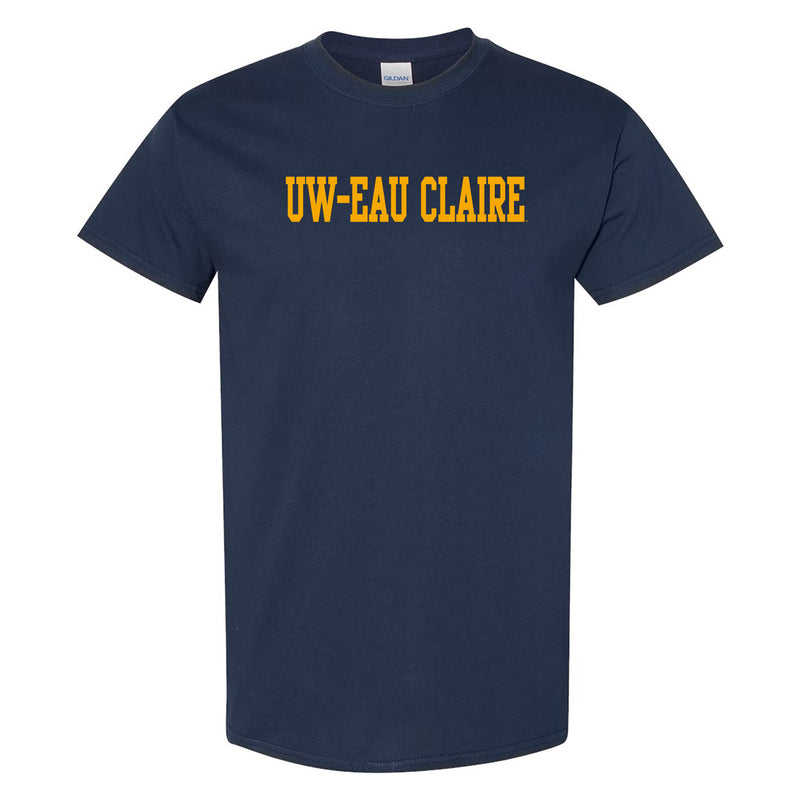 UW-Eau Claire Basic Block T-Shirt - Navy