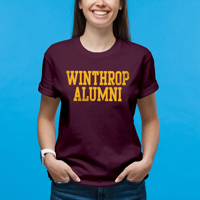 Winthrop University Eagles Alumni Basic Block Short Sleeve T Shirt - Maroon