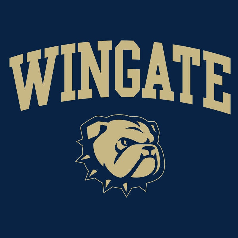 Wingate University Bulldogs Arch Logo Basic Cotton Youth Short Sleeve T Shirt - Navy