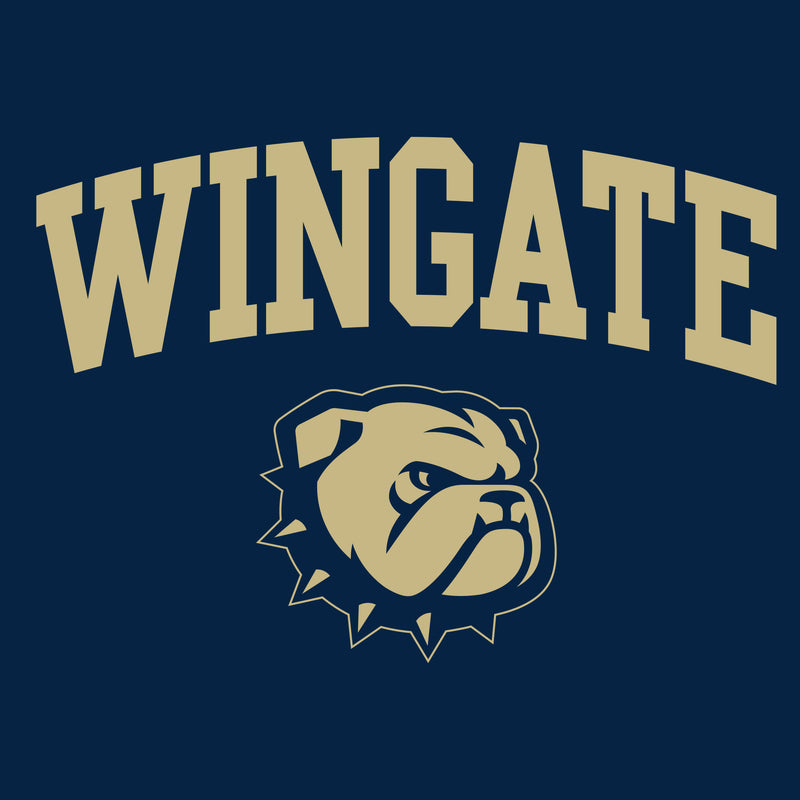 Wingate University Bulldogs Arch Logo Heavy Cotton Tank Top- Navy