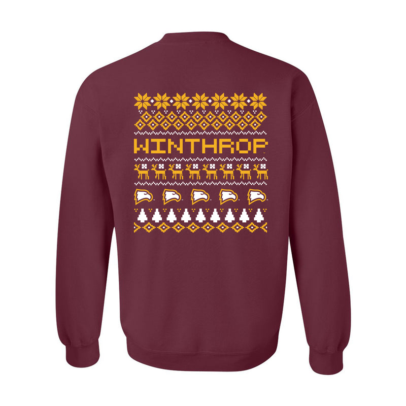 Winthrop Holiday Sweater Crewneck - Maroon