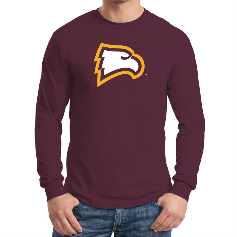 Winthrop University Eagles Primary Logo Long Sleeve T Shirt - Maroon