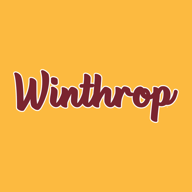Winthrop University Eagles Basic Script Hoodie - Gold