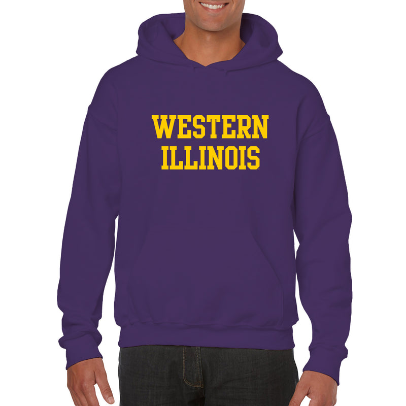 Western Illinois University Leathernecks Basic Block Hoodie - Purple
