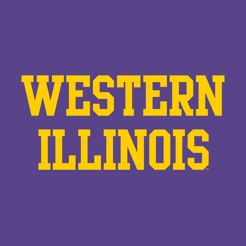 Western Illinois University Leathernecks Basic Block Short Sleeve T Shirt - Purple