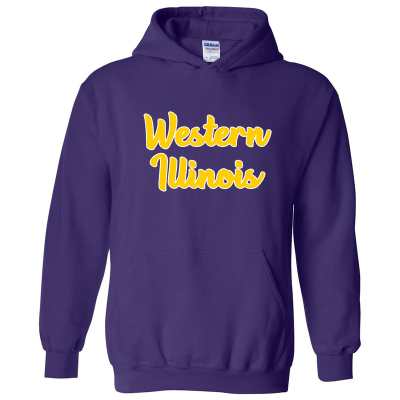 Western Illinois University Leathernecks Basic Script Hoodie - Purple