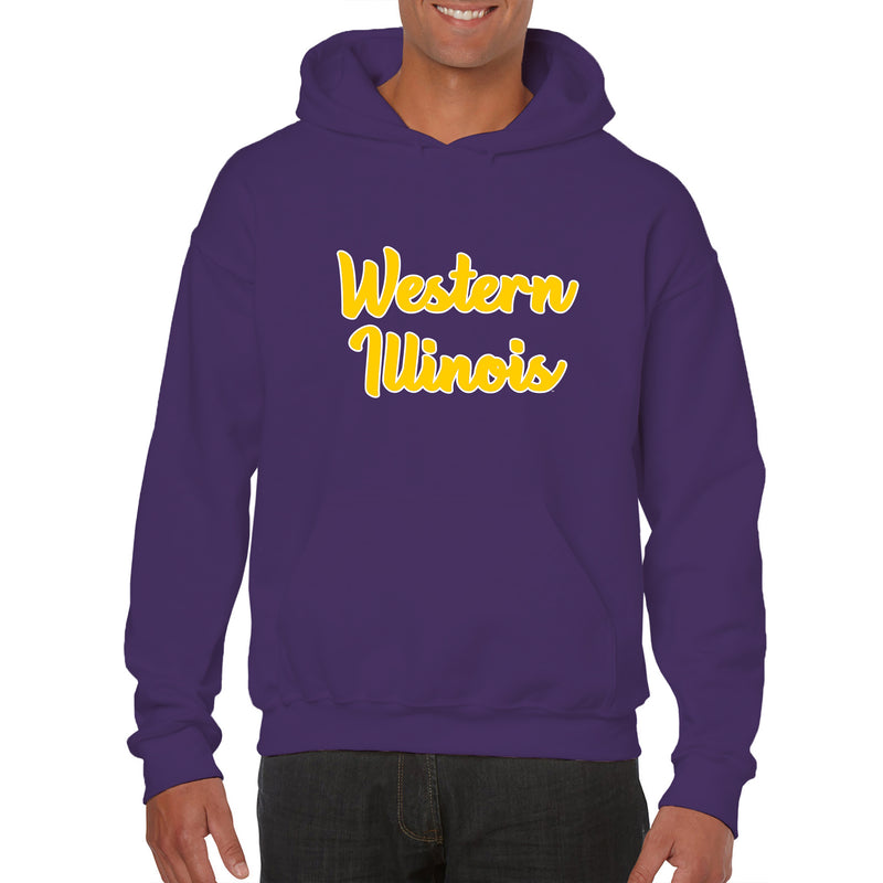 Western Illinois University Leathernecks Basic Script Hoodie - Purple