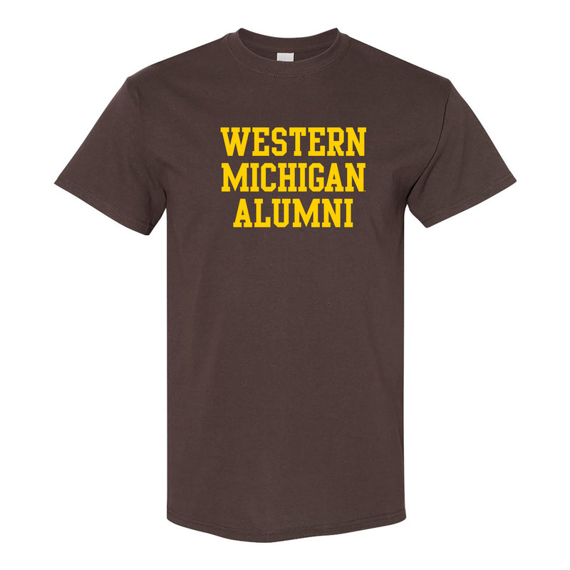 Western Michigan Alumni Block T Shirt - Dark Chocolate