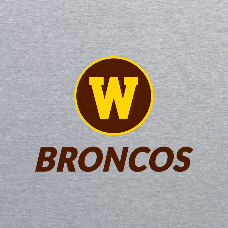 Western Michigan Primary Logo Left Chest Full Zip Hoodie - Sport Grey