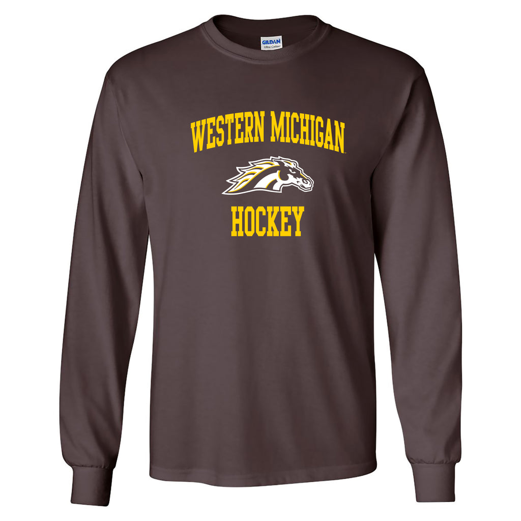 Western Michigan Broncos Youth Grey Arch Mascot Long Sleeve Hoodie