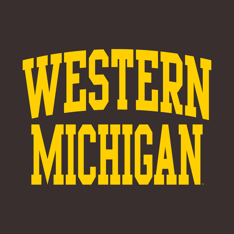 Western Michigan Front Back Print T-Shirt - Dark Chocolate