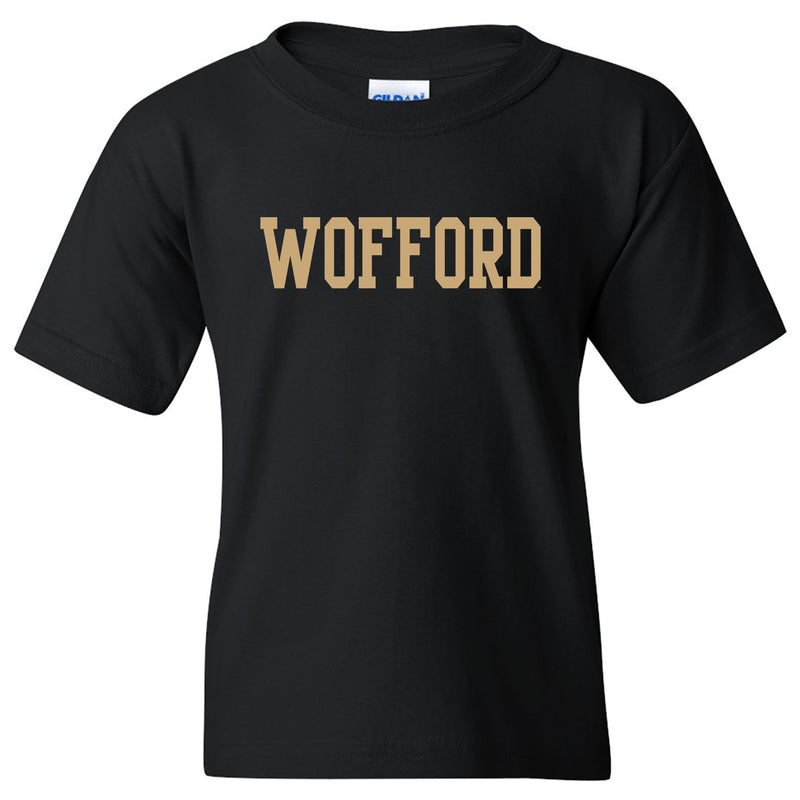 Wofford College Terriers Basic Block Youth T Shirt - Black