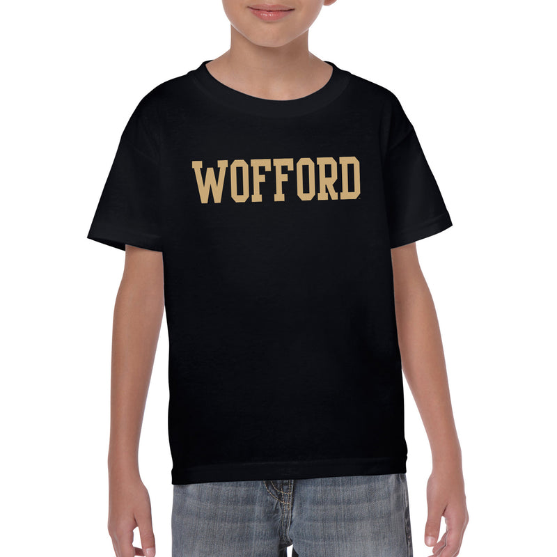 Wofford College Terriers Basic Block Youth T Shirt - Black