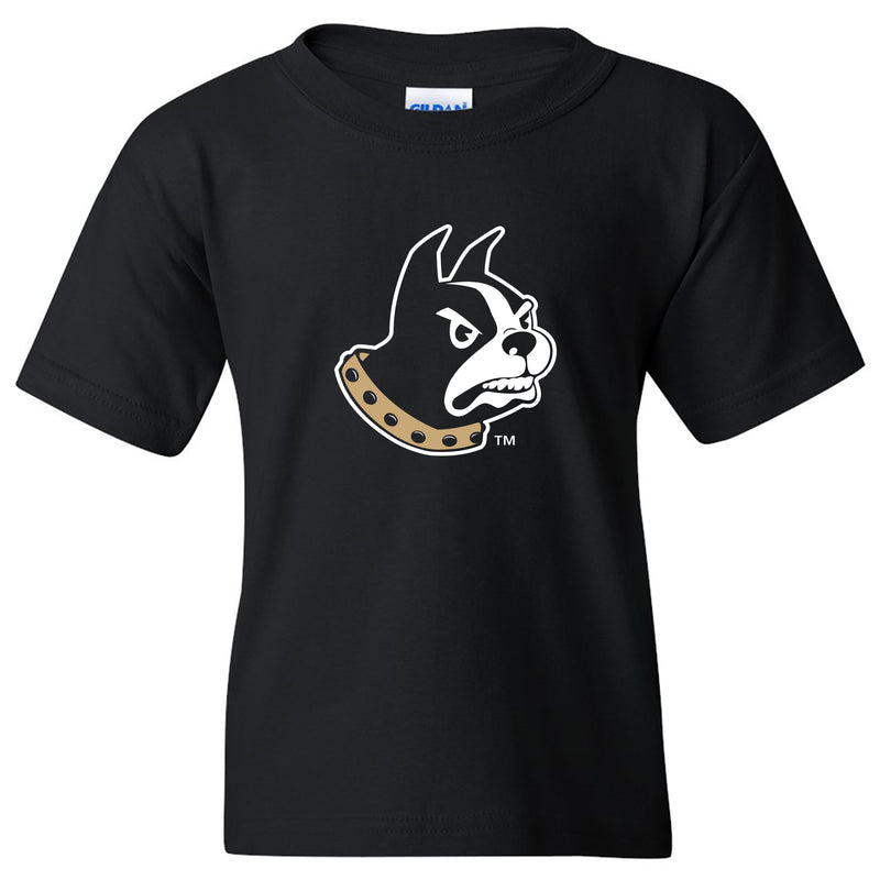 Wofford College Terriers Primary Logo Youth T Shirt - Black