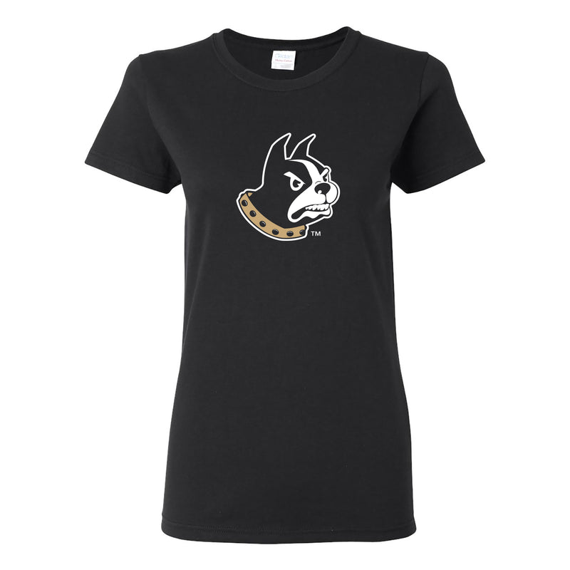 Wofford College Terriers Primary Logo Womens T Shirt - Black