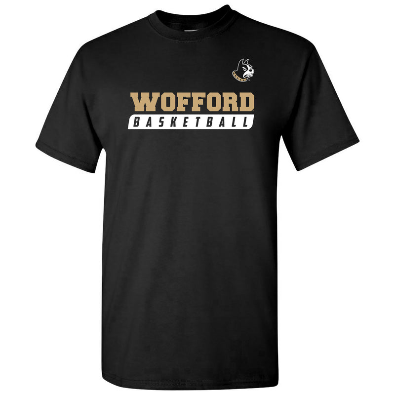Wofford College Terriers Basketball Slant T Shirt - Black