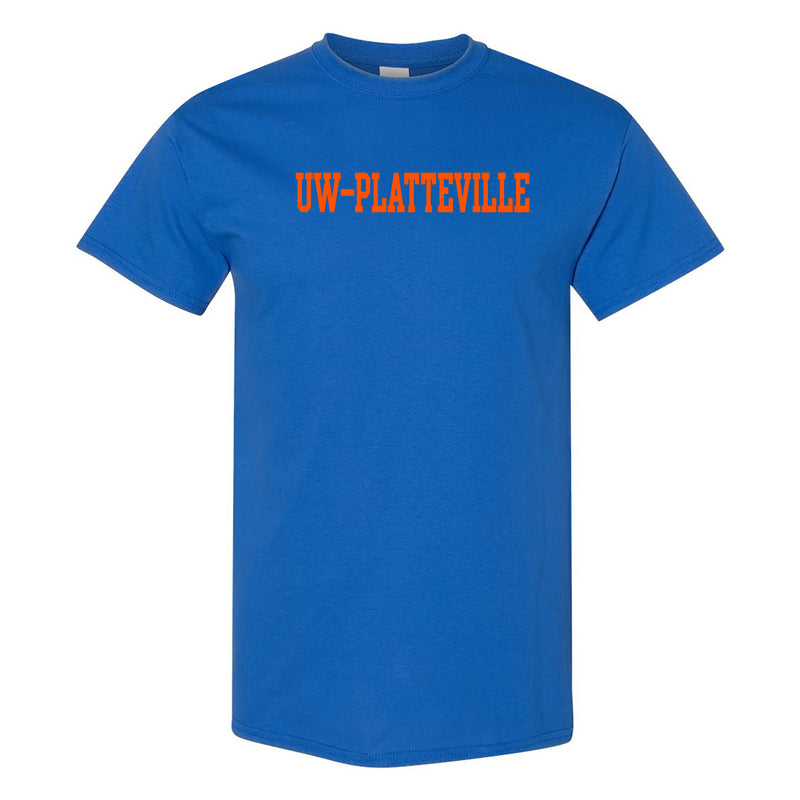 UW-Platteville Basic Block T-Shirt - Royal