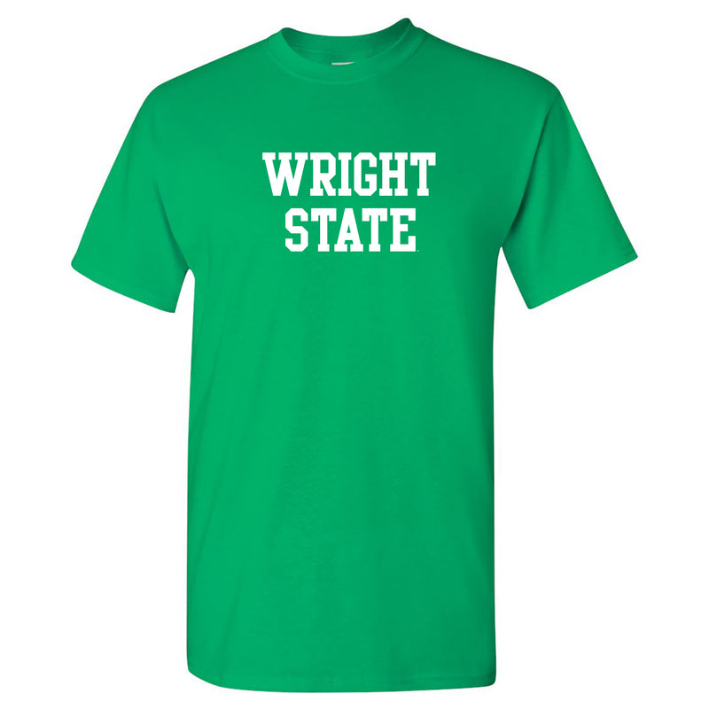 Wright State University Raiders Basic Block Short Sleeve T Shirt - Irish Green