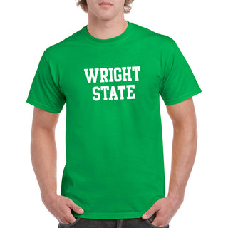 Wright State University Raiders Basic Block Short Sleeve T Shirt - Irish Green