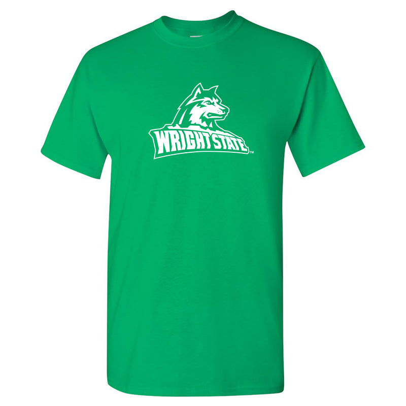 Wright State University Raiders Primary Logo Short Sleeve T Shirt - Irish Green