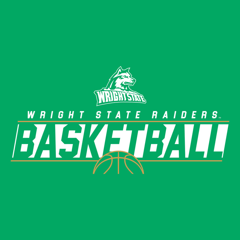 Wright State Raiders Basketball Charge T Shirt - Irish Green