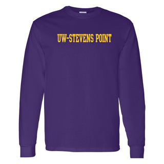 UW-Stevens Point Basic Block Long Sleeve - Purple