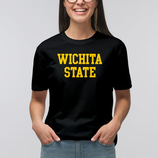 Wichita State University Shockers Basic Block Short Sleeve T-Shirt - Black