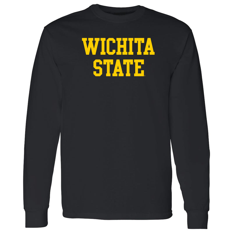 Wichita State University Shockers Basic Block Long Sleeve T-Shirt - Black