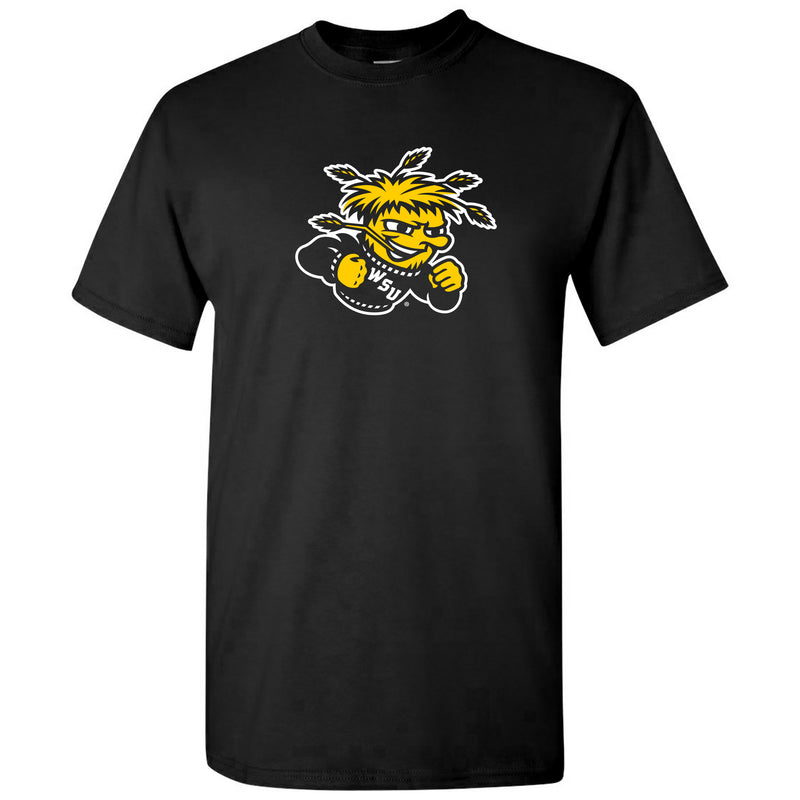 Wichita State University Shockers Primary Logo Short Sleeve T Shirt - Black