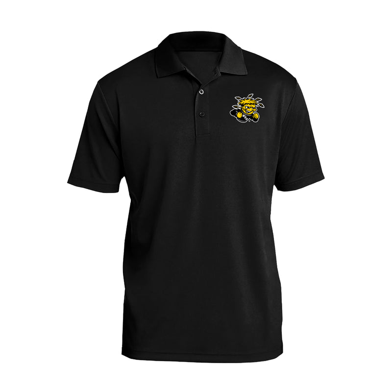 Wichita State University Shockers Primary Logo Left Chest Polo - Black