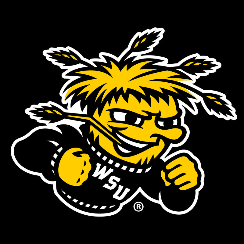 Wichita State University Shockers Primary Logo Left Chest Polo - Black