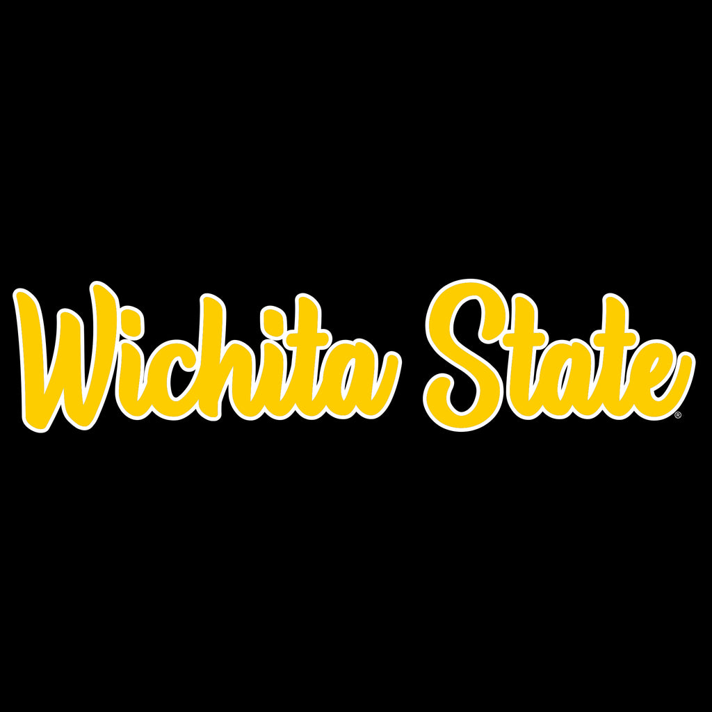 Wichita State University Shockers Basic Script Heavy Blend Hoodie - Bl