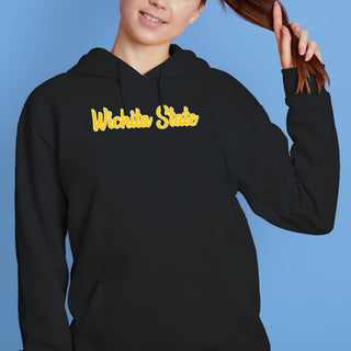 Wichita State University Shockers Basic Script Heavy Blend Hoodie - Black