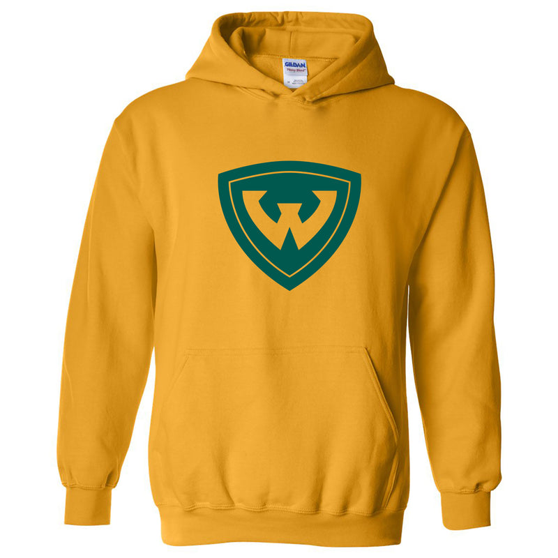 Wayne State University Warriors Primary Logo Heavy Blend Hoodie - Gold