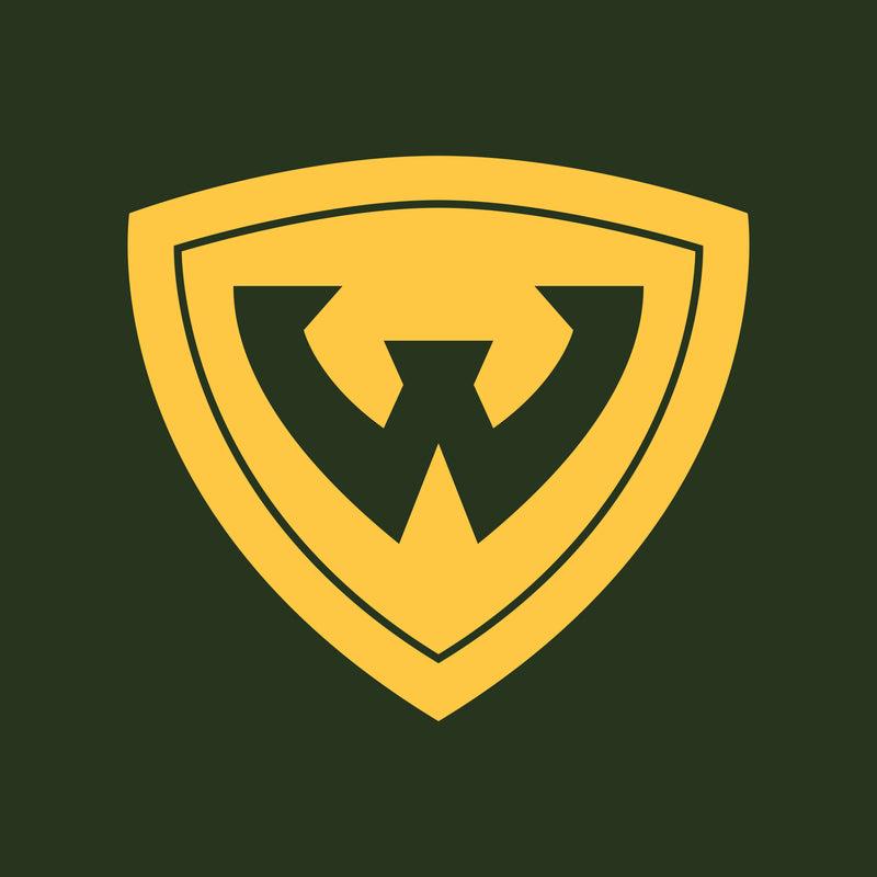 Wayne State University Warriors Primary Logo Long Sleeve T-Shirt - Forest Green