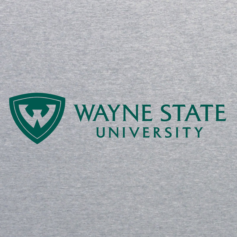 Wayne State University Warriors Institutional Logo Hoodie - Sport Grey