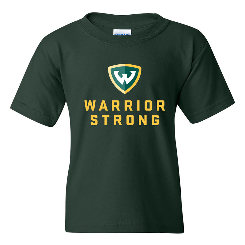 Wayne State University Warrior Strong Youth Short Sleeve T Shirt - Forest