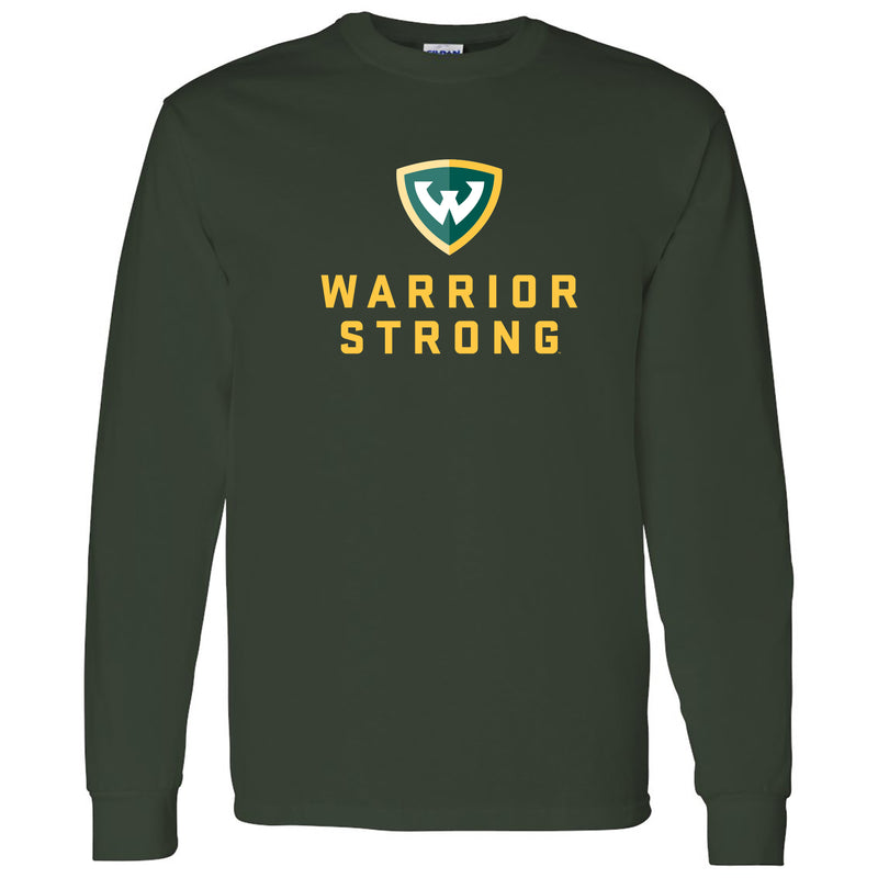 Wayne State University Warrior Strong Long Sleeve T-Shirt - Forest