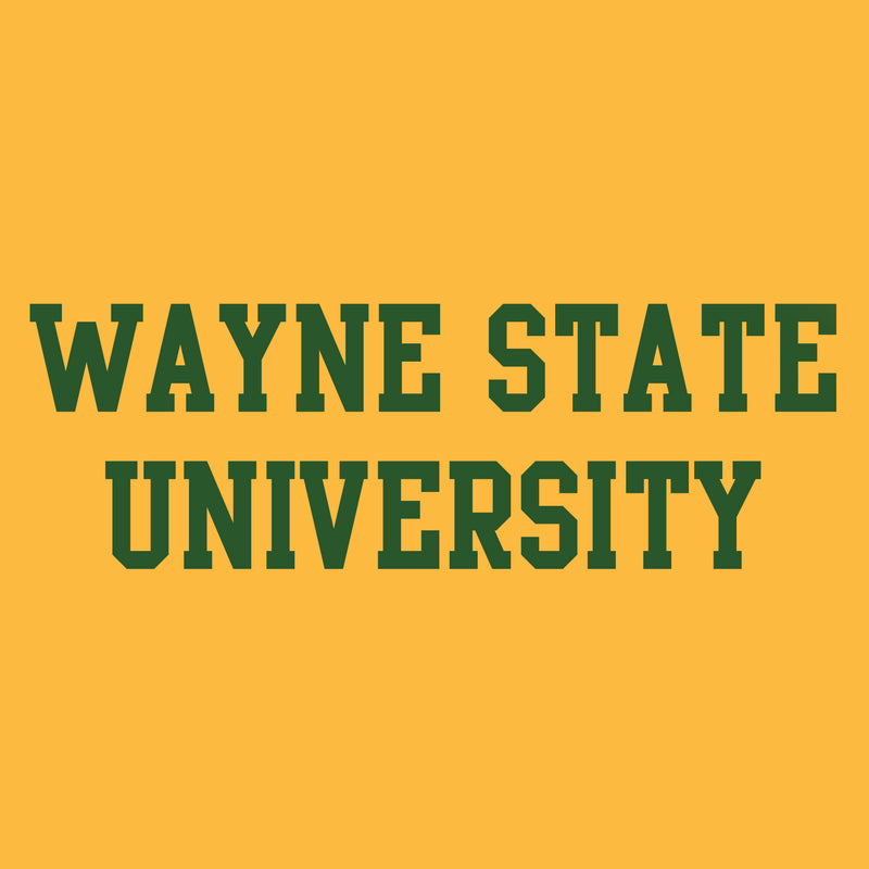 Wayne State University Warriors Basic Block Short Sleeve T-Shirt - Gold