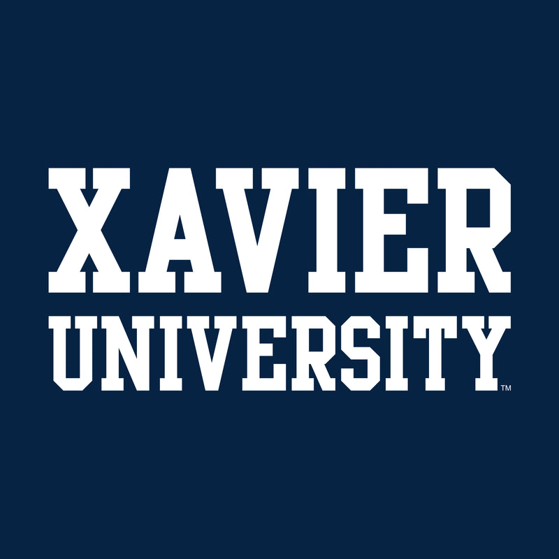 Xavier University Musketeers Basic Block Short Sleeve Womens T Shirt - Navy