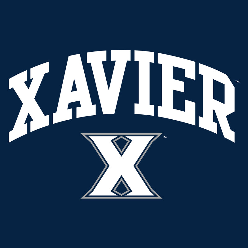 Xavier University Musketeers Arch Logo Short Sleeve Womens T Shirt - Navy