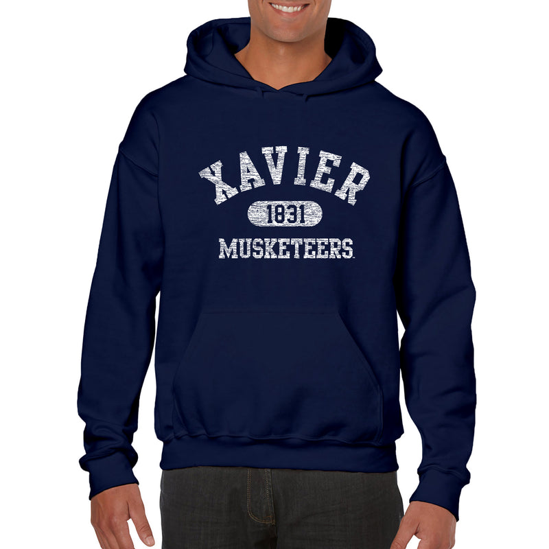 Xavier University Musketeers Athletic Arch Heavy Blend Hoodie - Navy