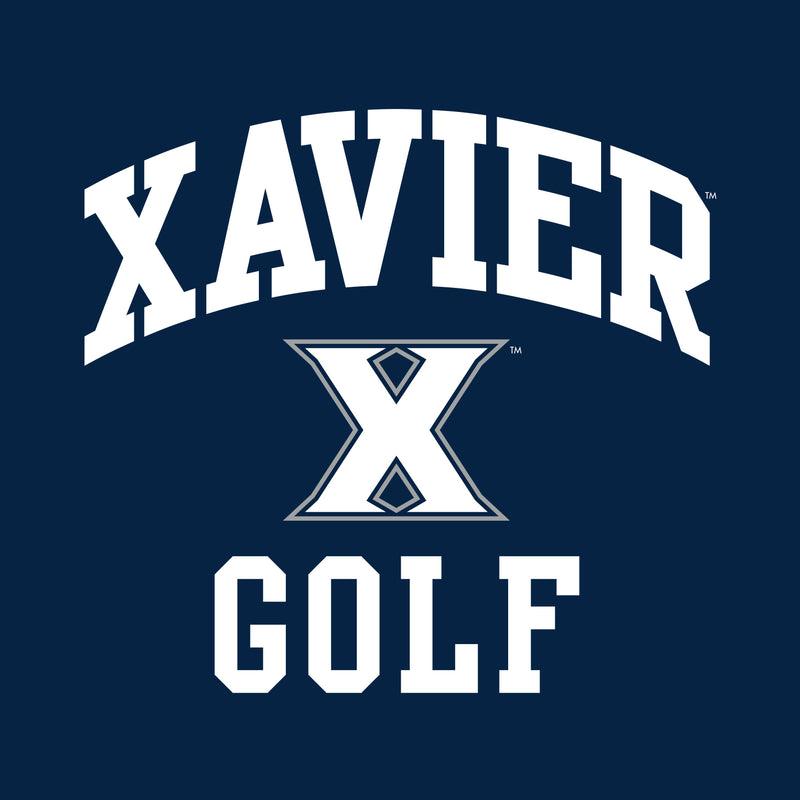 Xavier University Musketeers Arch Logo Golf Short Sleeve T Shirt - Navy